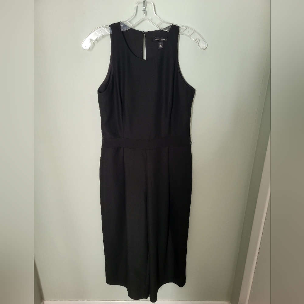 Banana Republic Women Sleeveless Wide Leg Pleated Pockets Cropped Jumper 0P
